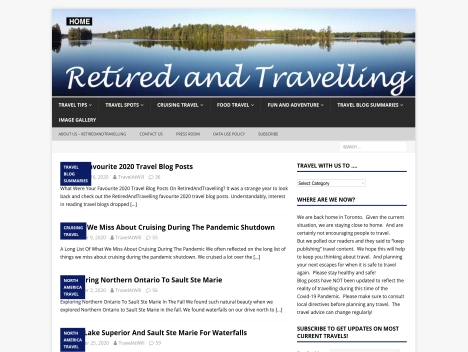 Screenshot of a quality blog in the adventure travel niche