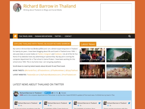 Screenshot of a quality blog in the muay thai niche