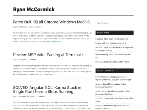 Screenshot of a quality blog in the chrome os niche