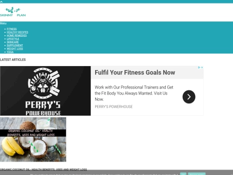 Screenshot of a quality blog in the fat burning niche