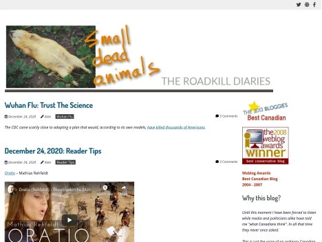 Screenshot of a quality blog in the incredible animals niche
