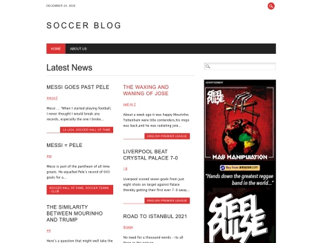 Screenshot of a quality blog in the english speaking niche