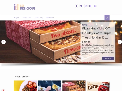 Screenshot of a quality blog in the pizza ovens niche