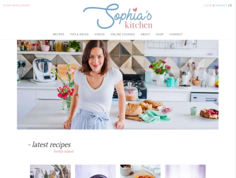 Screenshot of a quality blog in the kitchen cabinets niche