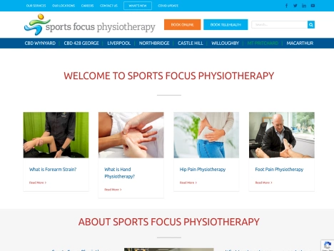 Screenshot of a quality blog in the physiotherapy clinics niche