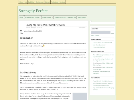 Screenshot of a quality blog in the wireless routers niche