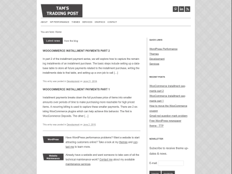 Screenshot of a quality blog in the mobile phones niche