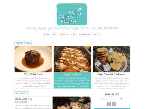 Screenshot of a quality blog in the chocolate cupcakes niche