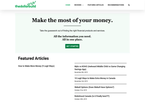 Screenshot of a quality blog in the cryptocurrency robinhood niche