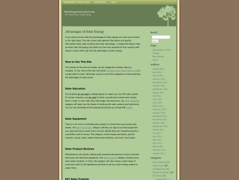 Screenshot of a quality blog in the power tools niche