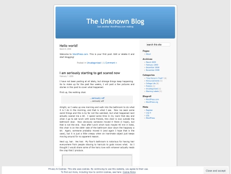 Screenshot of a quality blog in the life style niche