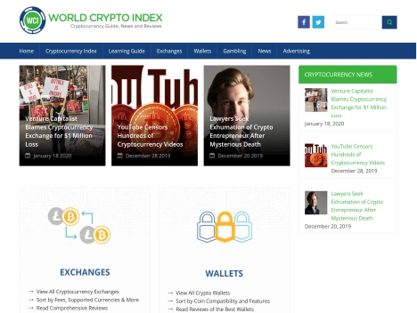 Screenshot of a quality blog in the bitcoin mining niche
